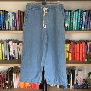 Loft Chambray Wide Leg Pants